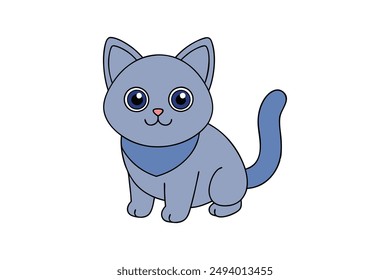 Nice Cat Vektorillustration Cartoon, Clipart und Line Art Design für den Druck.