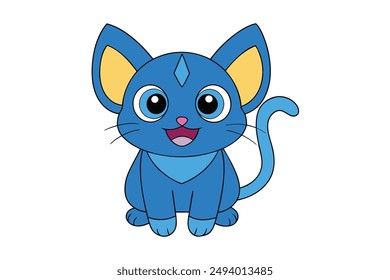 Nice Cat Vector Illustration Cartoon, Clipart, and Line Art Design for Print.