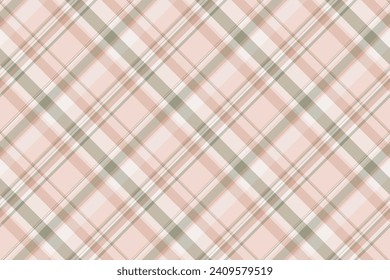 Nice check plaid seamless, fiber background textile vector. Industry tartan texture pattern fabric in light and pastel color.