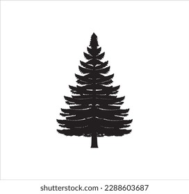 A nice christmas tree silhouette vector art