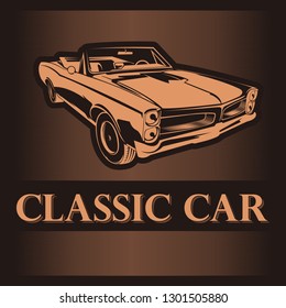Nice Classic Car Vector With Retro Style Design