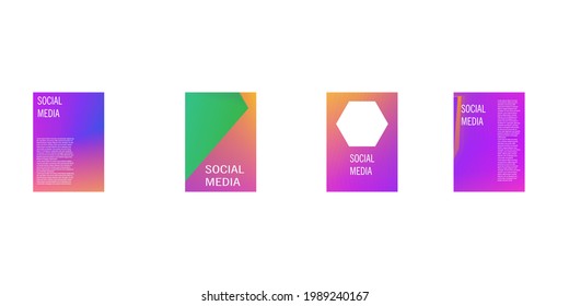 Nice colorful abstract background vector design for social media
