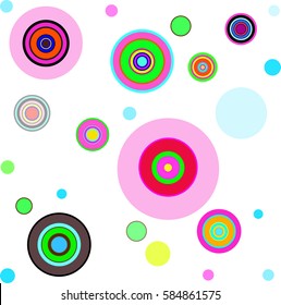Nice colorful circles for your design . Abstract colorful geometric background. Creative cute backdrop