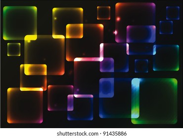 Nice colorful glowing circle vector background for your creative work