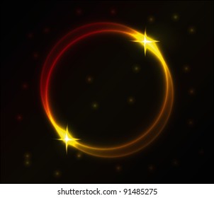 Nice colorful glowing circle vector background for your creative work