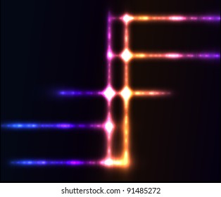 Nice colorful glowing vector background for your creative work