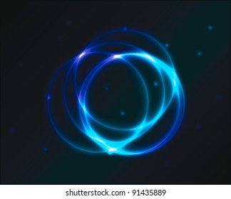 Nice colorful light glow circle vector background for your creative work