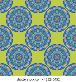 Nice colorful  Mandala. Vector Seamless Pattern.
