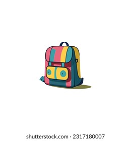 Nice Colorful School Bag Vector.