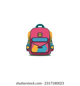 Nice Colorful School Bag Vector.