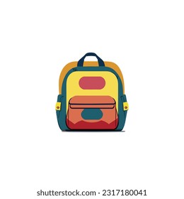 Nice Colorful School Bag Vector.