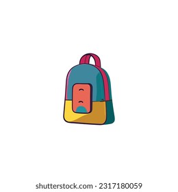 Nice Colorful School Bag Vector.