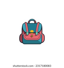 Nice Colorful School Bag Vector.