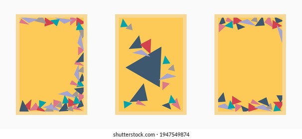 Nice colorful triangular background set with abstracts for posters, covers, cards, etc.