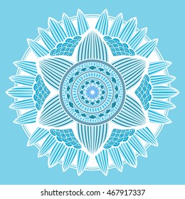 Nice colorful Vector Mandala. Geometric circle element.
