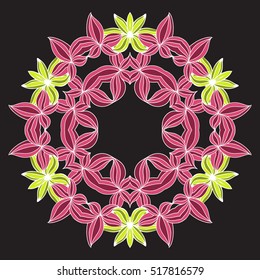 Nice colorful Vector Mandala. Geometric circle element.