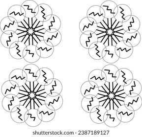 es un bonito diseño de color rotatorio