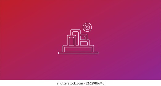 Nice and cool MOUNTAIN Wallpaper with simple flat design and gradient background.
