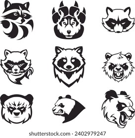 nice and cool set of panda head icons