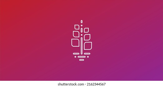 Nice and cool SPROUT Wallpaper with simple flat design and gradient background.