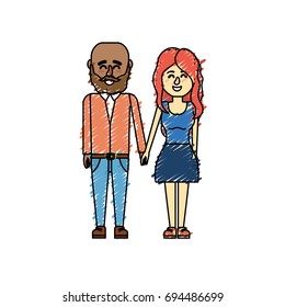 nice couple with hairstyle design