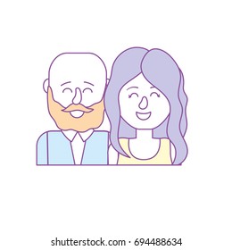 nice couple with hairstyle design
