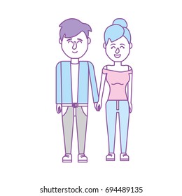 nice couple with hairstyle design