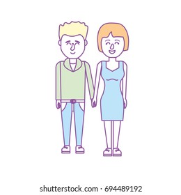 nice couple with hairstyle design