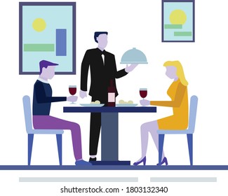 Nice couple having dinner together