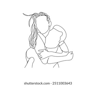 Nice couple line art illustration