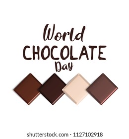 nice and creative abstract, banner or poster for World Chocolate Day with nice and creative design illustration.