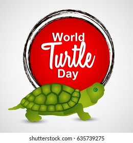 Nice and creative abstract, banner or poster for World Turtle Day on  23rd May.
