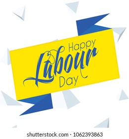 nice and creative abstract or poster for Happy Labour Day with nice and creative design illustration in a background.
