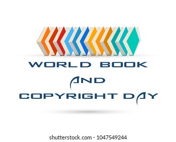 nice and creative abstract for World Book and Copyright Day with nice and creative design illustration.