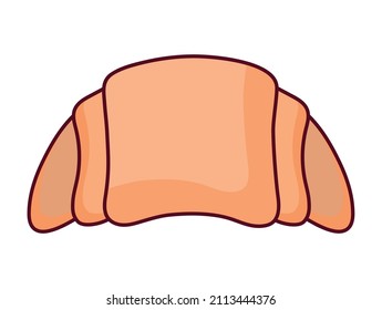 nice croissant illustration over white