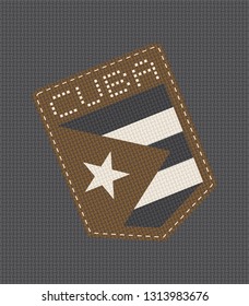 nice Cuba denim patch