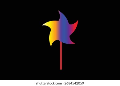 Un diseño de rueda de aire de Vector agradable y lindo