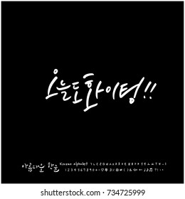 Nice day, Cheer up / Hand drawn Korean alphabet / vector - calligraphy