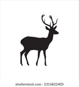 A nice deer silhouette vector art.