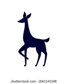 nice deer silhoutte over white