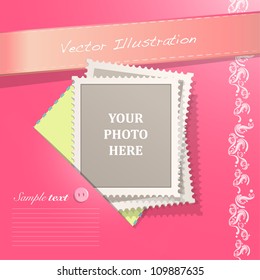 Nice design with empty stamp. Vector design.