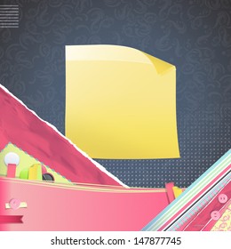 Nice design with yellow Posit. Vector design 