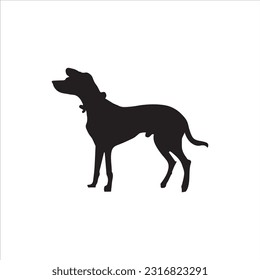 Un bonito arte vectorial de silueta de perro.