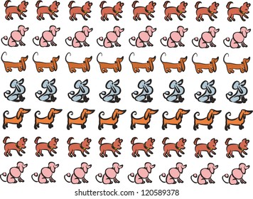 Nice dog in sketch style on a paper-background. Vector illustration.