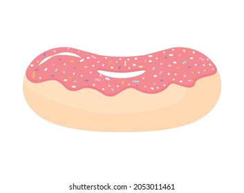 diseño bonito de donut con hielo