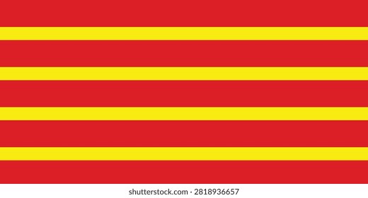 Nice drawing of amazing horizontal Catalonian flag.