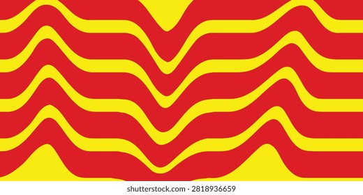 Nice drawing of amazing horizontal Catalonian flag.