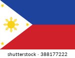 Nice drawing of amazing horizontal Phillipines flag.