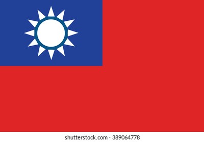 Nice drawing of amazing horizontal Taiwanese flag.