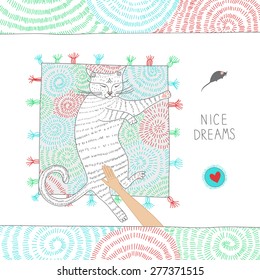 Nice dreams, vector illustration